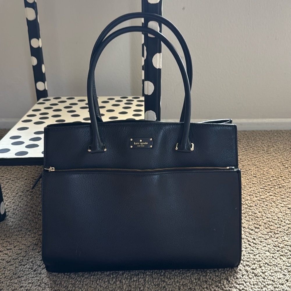 Kate Spade Black Tote gold hardware